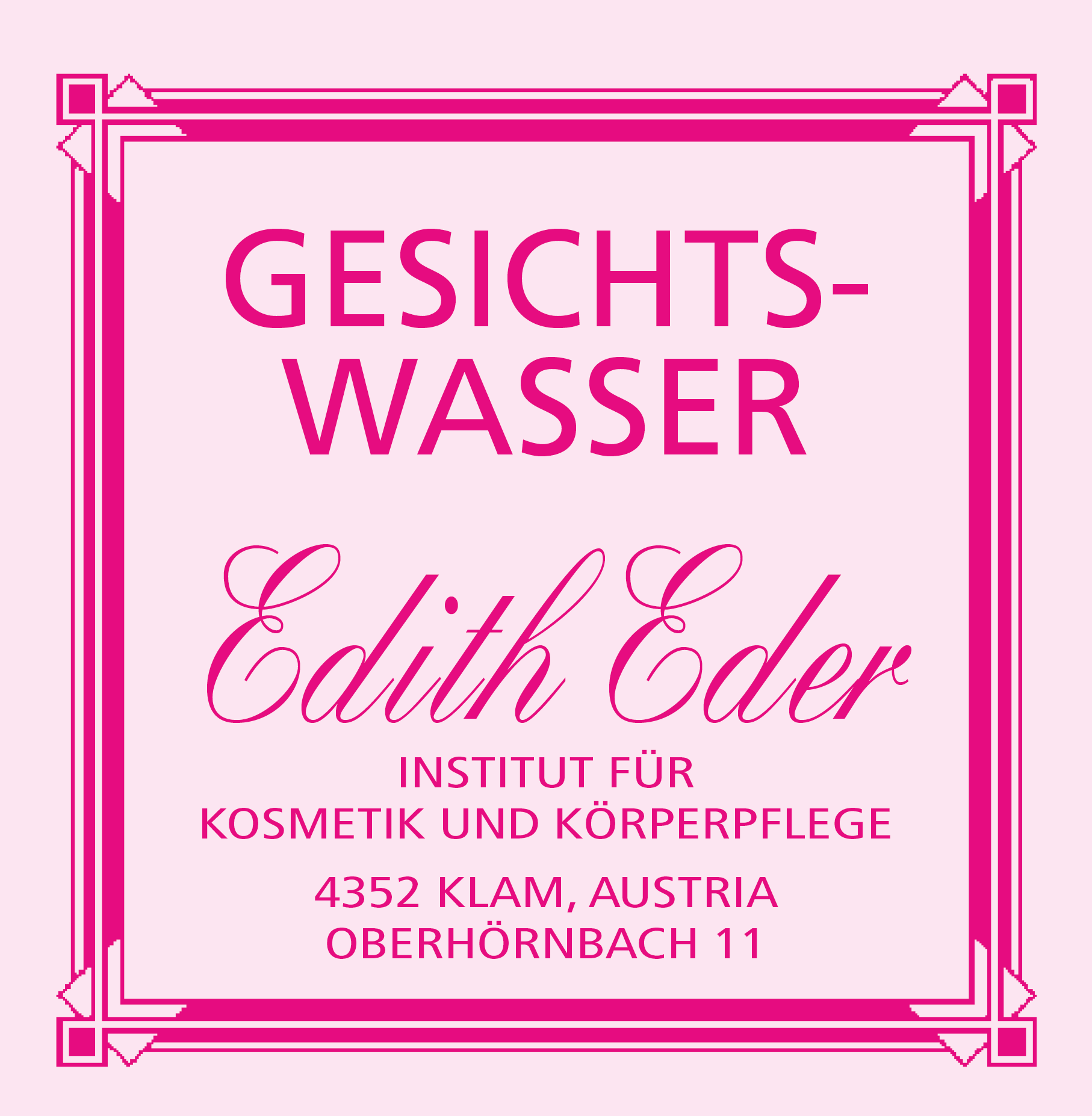 Gesichtswasser Edith Eder